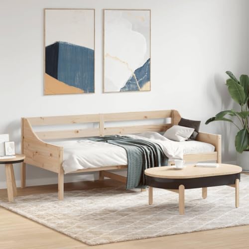 vidaXL Sofá Cama, Somier de Listones de Invitados, Estructura de Cama, Mueble para Salón Dormitorio, Madera Maciza de Pino 90x190 cm