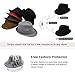 YOUNG LOVE Fashion Fedora for Men Dress Hats Black Fedora Hats for Men Men's Classic Manhattan Structured Trilby Fedora Hat Black Fedora Hat for Men, Black, Large