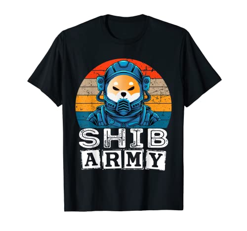 Kryptowährung shiba inu shib army to the moon crypto meme t-shirt