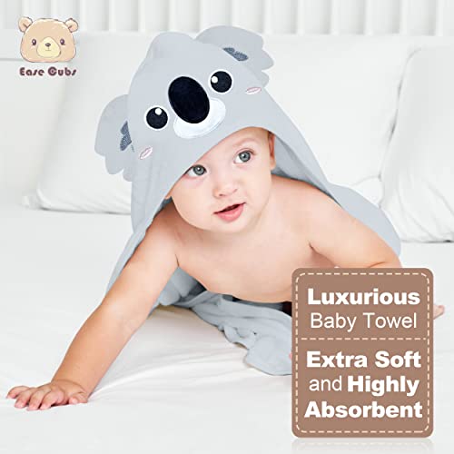 Ease Cubs 18-Piece Baby Bath Towel And Washcloth Sets, Baby Registry Search Essentials For Boys And Girls - Newborn Gifts For Infant And Toddler - Baby Bathtub Stuff - Koala, Dog #TOP3