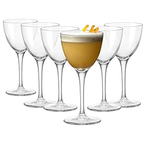 Bormioli Rocco 91281 Novecento Nick&Nora Set 6 Calici, Vetro, cl15,5