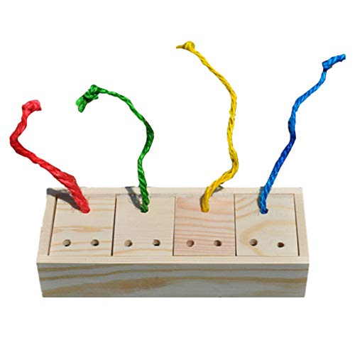 Buwei Bird Intelligence Toy Scatola di Legno Food