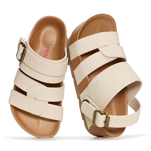 Project Cloud Platform Kids Sandals - Eco-Crafted Leather Girls Sandals