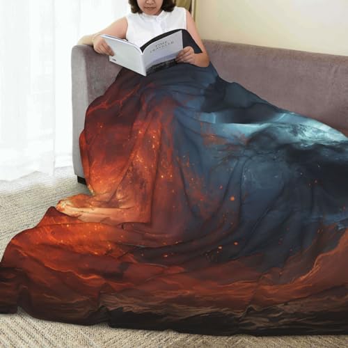 Couverture canapé galaxie colorée flanelle microfibre douce 203x152 cm