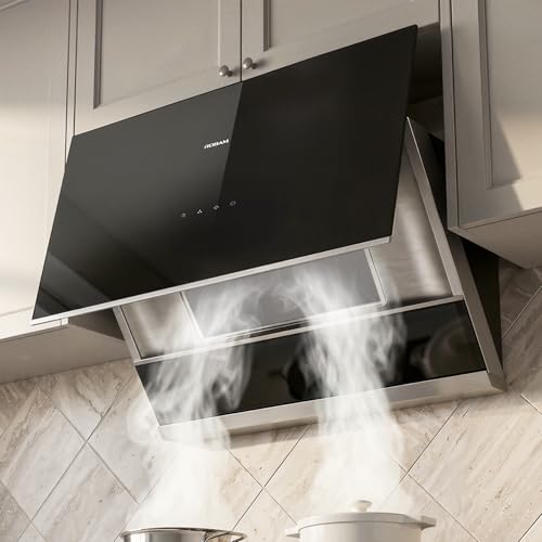 ROBAM 30 Inch Range Hood 850 CFM Vent Exhaust Fan Quiet Brushless Motor Touch Control Wash-Free Filter LED Lights Ducted Wall Mount or Under Cabinet Easy-Clean Kitchen Vent Hood A6720