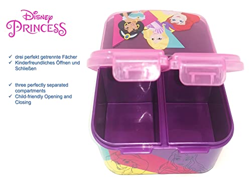 Theonoi Children's Lunch Box With Compartments and Dividers - Nursery Sandwich Box Made of BPA-Free Plastic (Princess) - Image 4