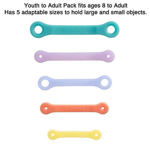 Silicone-Universal-Cuff-Aid-for-Limited-Hand-Grip-Cerebral-Palsy-Therapy-Adaptive-Eating-Tableware-Spoon-Fork-Holder-Disabled-Assistive-Equipment-Youth-to-Adult-5-Pack