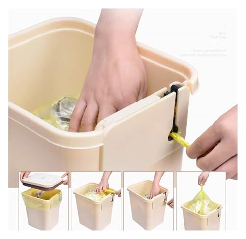 Caneca de basura plástica 3.6 GAL resistente y antipérdida miniatura 5