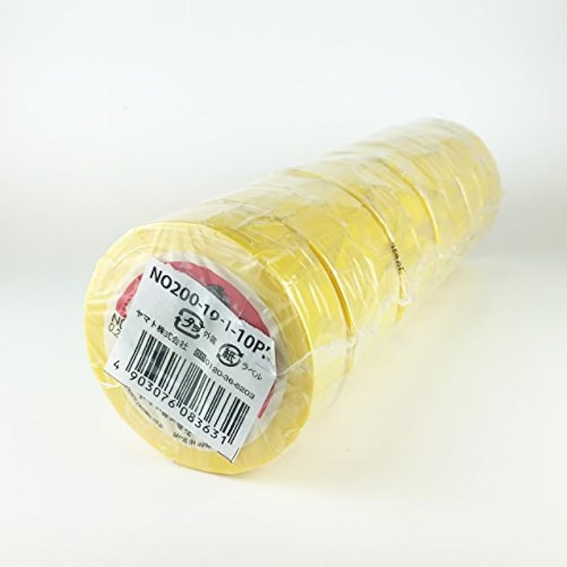 야마토 비닐 테이프 19mm폭 10롤 NO200-19-1-10PR 노란색 상세이미지 6