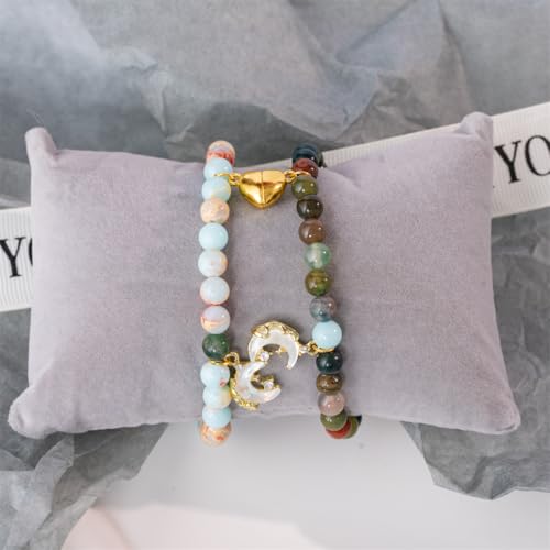 Image of YGLINE Tree of Life Yoga Healing Stone Bracelets,Multilayer Lotus Chakra Stone Reiki Bracelet Sets,Anxiety Crystal Natural Stone,for Women Stress Relief