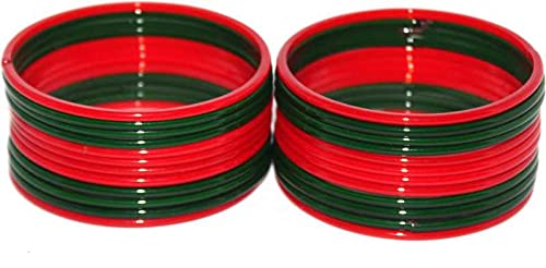 Virya Traditional Beautiful Plain Glass Bangles For Festive Special Occasion For Women, Girls (Pack of 24, Red & Green) Glass Bangles (2.25) (B09FJNH12H) Amazon Price History, Amazon Price Tracker