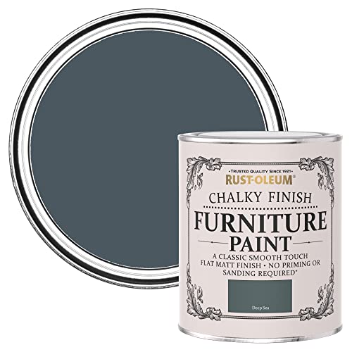 Rust-Oleum Green Upcycled Furniture Paint in Chalky Finish - Deep Sea 750ml