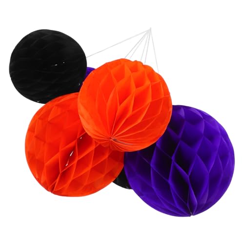 HOODANCOS 6 Bolas De Panal Decoraciones Colgantes De Panal Para Halloween - Pompones Para Fiestas