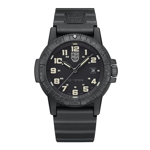 Luminox Leatherback SEA Turtle Giant Uhr für Herren in der Farbe Schwarz mit Armband aus PU, Wasserdichtigkeit: 10 bar, Gehäusedurchmesser: 44 mm, XS.0330