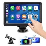 Wireless Carplay Screen for Car, 7' HD Touch Screen for Carplay & Android Auto, Pantalla para Carros with Voice Control, Bluetooth, AUX, FM Transmitter