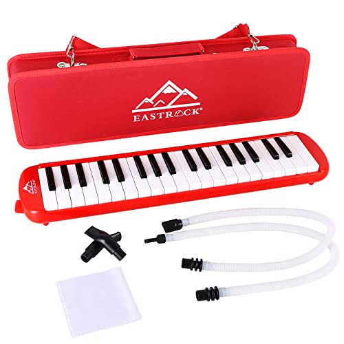 EastRock 37 Key Melodica Instrument Air Piano Keyboard Soprano style Pianica with Mouthpiece Tube...