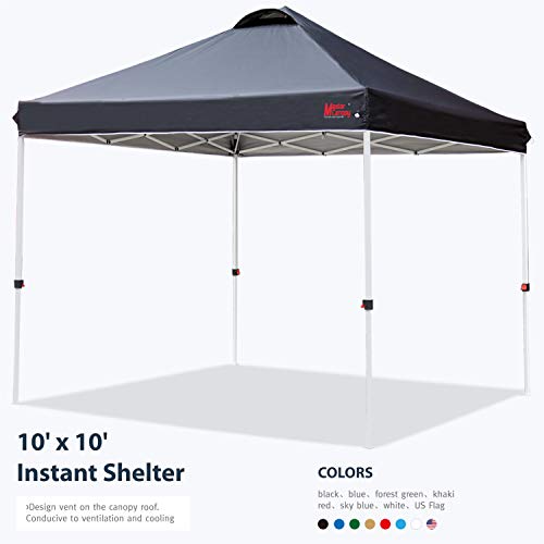 MASTERCANOPY Pop-up Canopy Tent Commercial Instant Canopy with Wheeled Bag,Canopy Sandbags x4,Tent Stakesx4