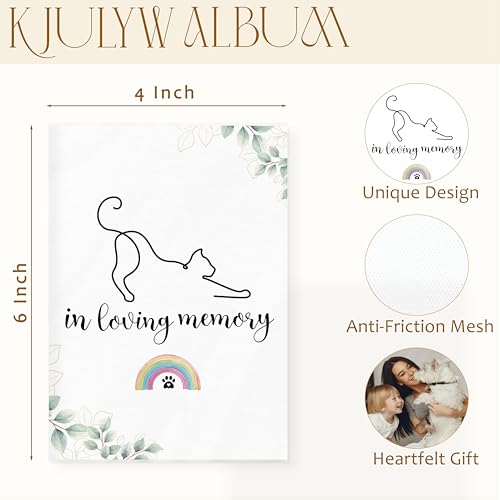 Álbum de fotos conmemorativo para gatos, 4x6, regalo para duelo por pérdida de gato, regalo de simpatía por pérdida de mascota, libro de recuerdos pequeño con 18 bolsillos para 36 fotos miniatura 7