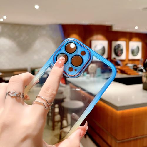 Coque iPhone 16 Plus TPU souple transparent dégradé couleur avec film protection arrière