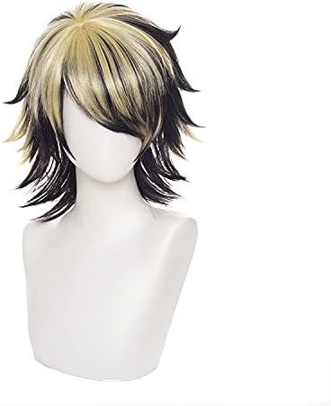 MUZI WIGS Anime Cosplay Wigs for Tokyo Revengers Cosplay Wigs with Free Wig Cap (Hamiya Kazutora)