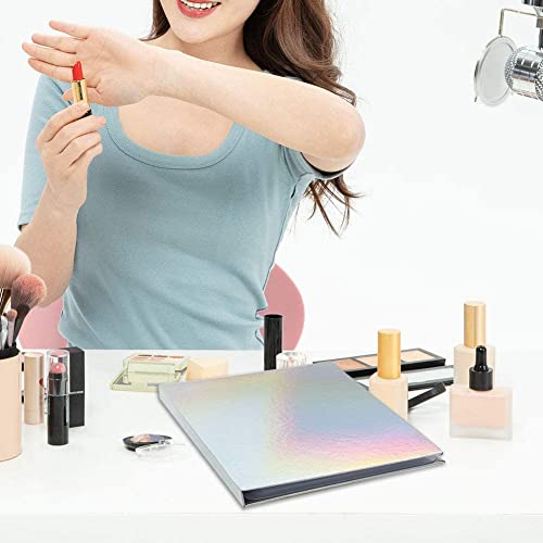 Beiyoule Empty Eyelash Storage Book, Glitter Lash Sample Protective Case False Eyelash Display Box Can Holds 16 Pairs False Eyelashes, Birthday Or Xmas Gift For Girls Makeup Lovers (Silver) #TOP2