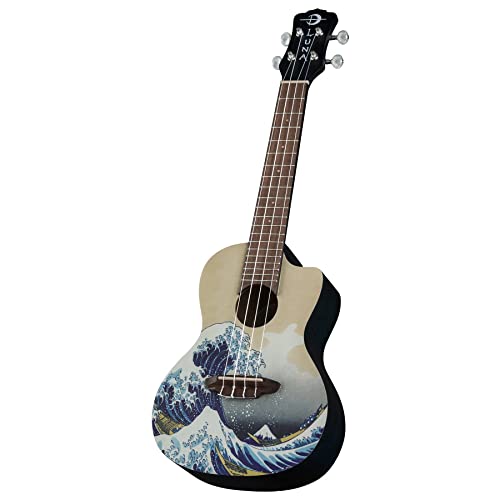 Luna Guitars UKE GWC Ukulélé Concert Marron - Les Beatles, Paul McCartney, John Lennon, RIngo Starr, George Harrison Luna Guitars UKE GWC Ukulélé Concert Marron – Image 4