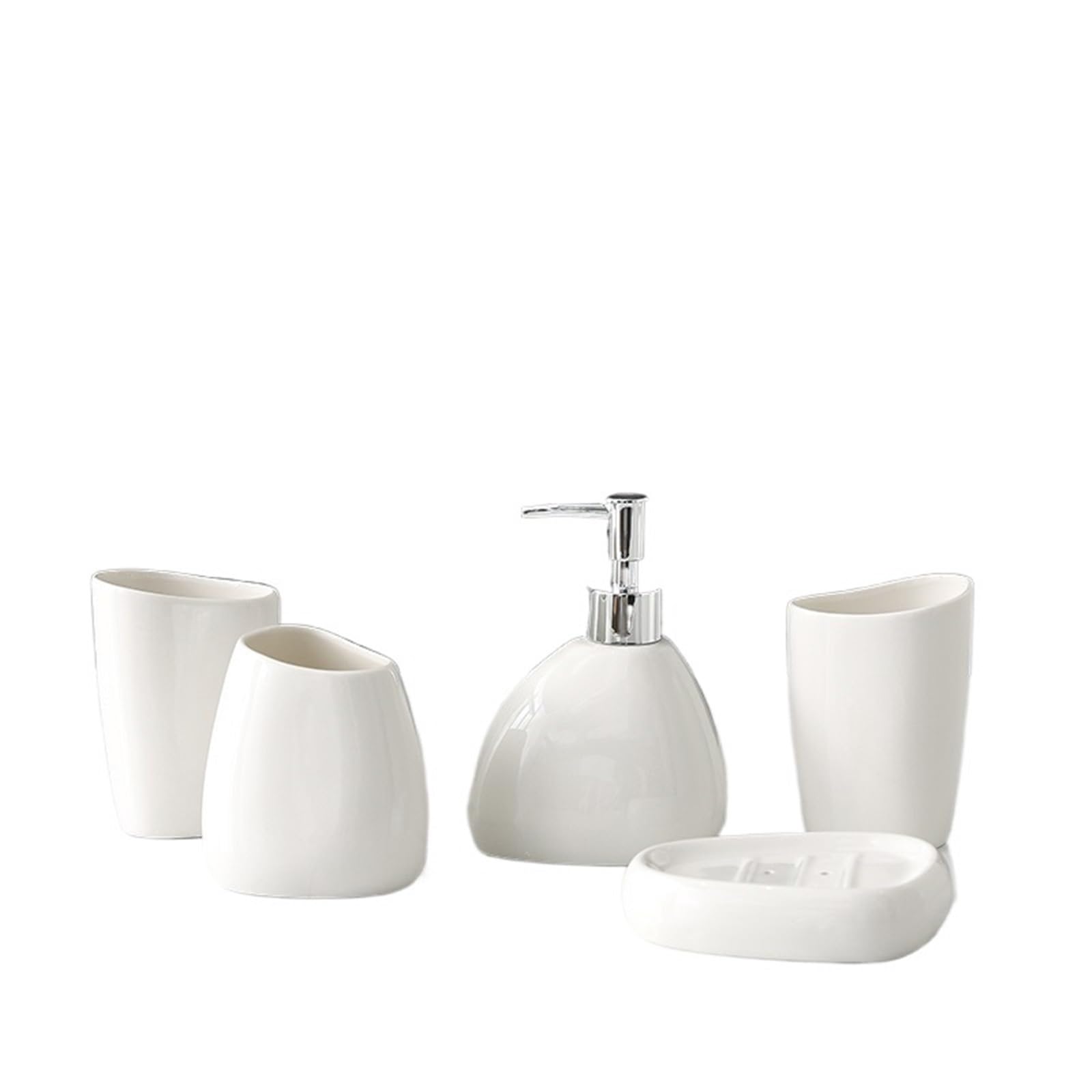 Artículos tocador juego de baño cerámica de 5 piezas regalo ideal para mudanzas y bodas