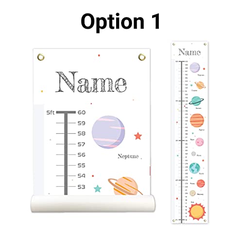 Personalized Kids Canvas Growth Chart, Height Chart, Growth Chart Banner, Planet #TOP1