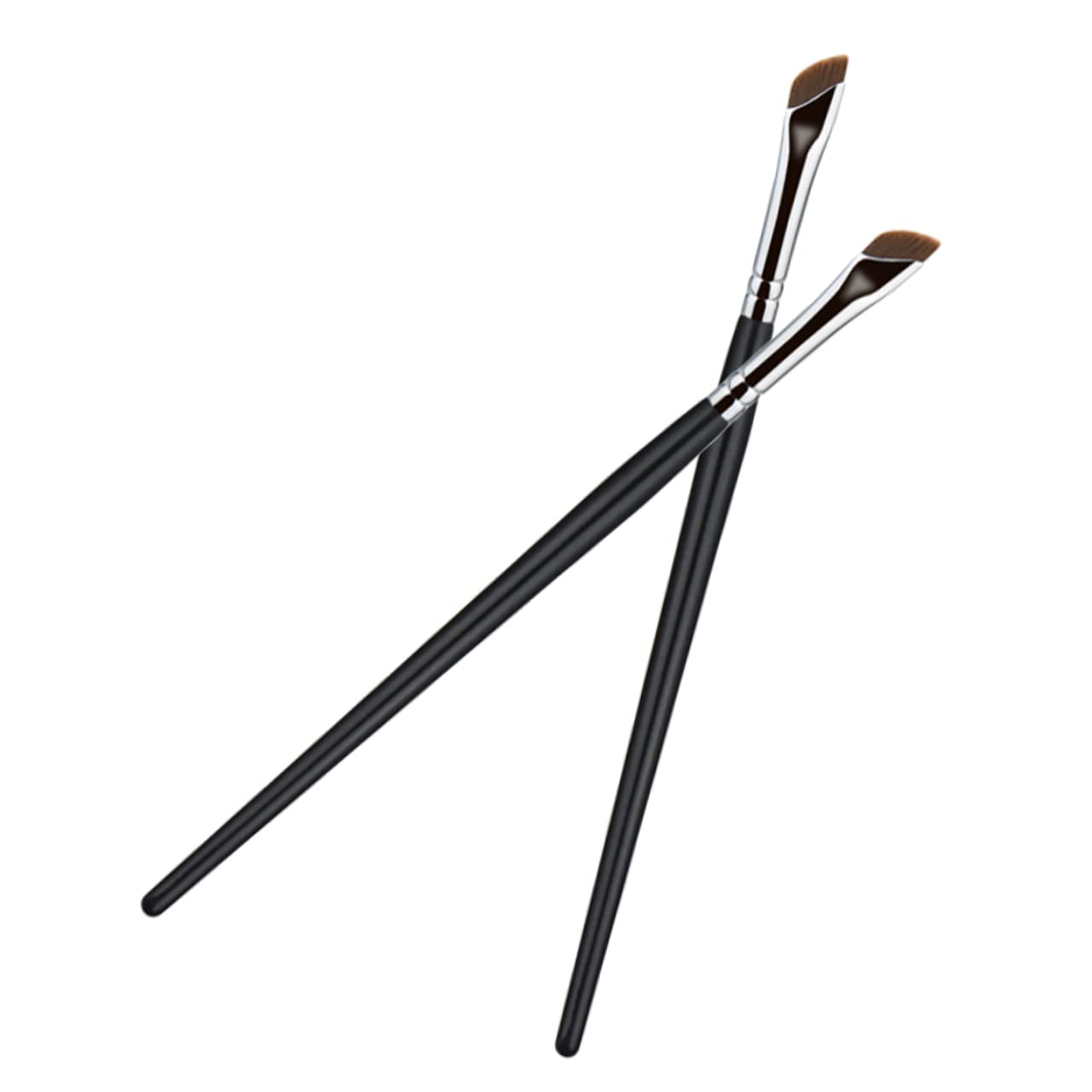 FRCOLOR 10 pennelli per sopracciglia, sopracciglia, pennello per sopracciglia, pennello per sopracciglia, pennello piatto per eyeliner, pennello sottile angolato, pennello per trucco a testa piatta
