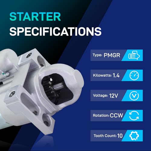 Image of New Starter Compatible with Ford 11-19 Explorer, 07-18 Edge, 09-19 Flex, 08-19 Taurus, Lincoln 13-16 MKZ, 07-18 MKX, 09-16 MKS, 10-19 MKT, Mercury 08-09 Sable, 3.5L 3.7L, 12V 1.4KW 10T CCW, 6692N