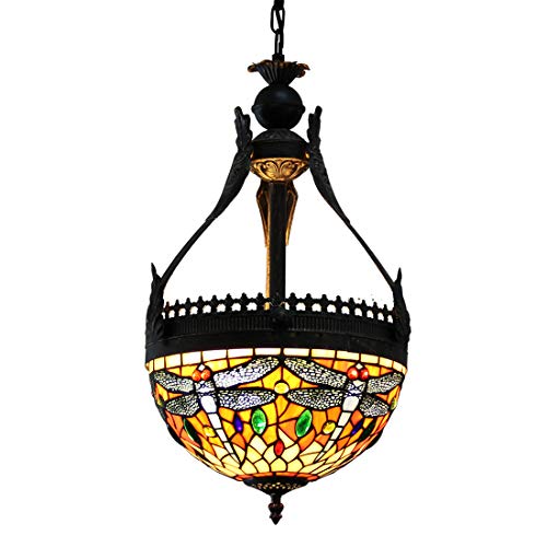 Suspension Tiffany bleu libellule pour tamiser une lumière trop vive