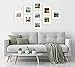 Frametory, 12x12 Picture Frame with 8x8 Mat, Gallery Photo Frame Glass Square Frame for Wall Decor - Wide Molding - Built in Hanging Features (White, 9 Pack)