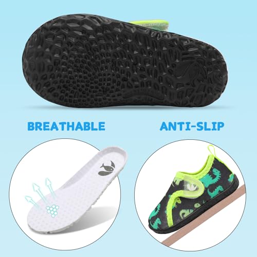 Image of FEETCITY Boys Girls Water Shoes Kids Aqua Socks Quick Dry Barefoot for Beach Swimming Pool