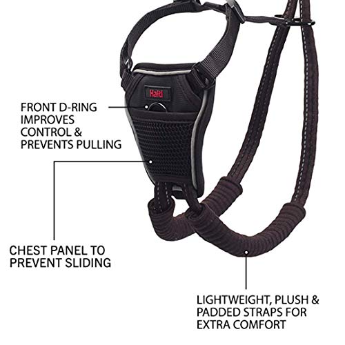 Halti No Pull Harness and Training Lead Combination Pack, Stop Dog Pulling on Walks, Includes