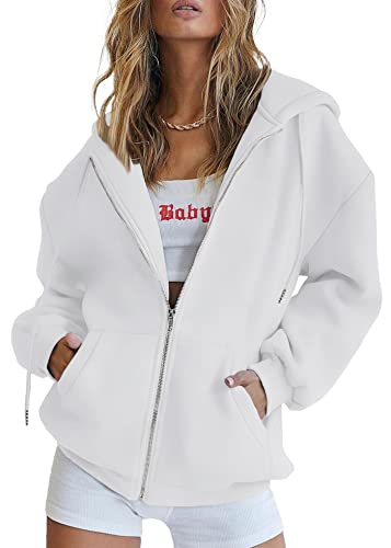 Image of PRETTYGARDEN Women's Fall Zip Up Hoodies Sweatshirts