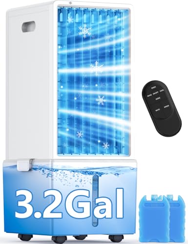 COOLECH 4-IN-1 Windowless Air Conditioner w/3.2-Gal Tank for 24H Cooling