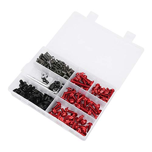 Kit boulons de carénage moto en aluminium rouge haute qualité et robuste pour cadre avant