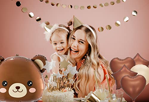 18 Pcs Bear Balloons, Teddy Bear Balloons, Bear Themed Birthday Party Balloons For Baby Shower Jungle Safari Theme Party Decorations, Birthday Party Decor Supplies #TOP3