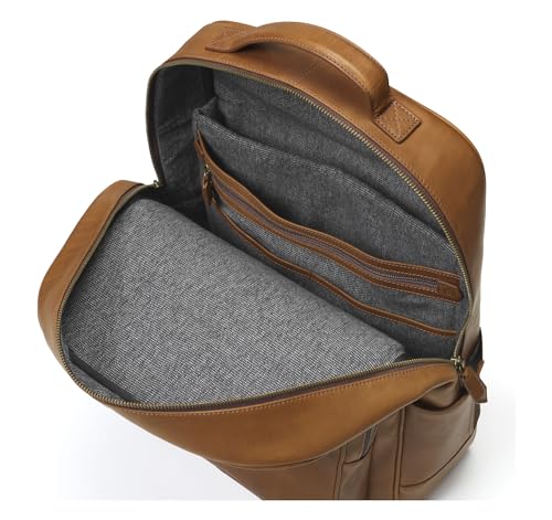 Johnston & Murphy Men's Rhodes Backpack Tan Full Grain2