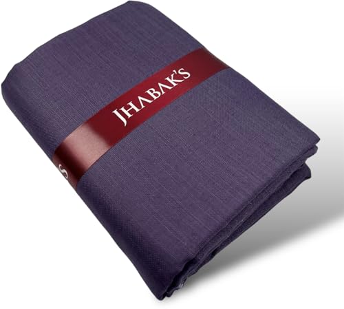 Image of JHABAK'S Men's 100% Pure Cotton Unstitched 1.7 Meters Shirt Piece - 3.25 Meters Suit Fabric Set with Cufflinks (Multicolour, All Weather Fabric, Attractive Box)