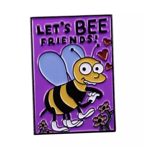 Ralph Lisa �o�����^�C���f�[ Let's Bee Friends! �J�[�h�g���C�� ���u�n�[�g �A�j���[�V���� ���� �R���f�B �e���r�ԑg �A�j���[�V���� ���[���A �W���[�N 1.25�C���` �G�i�����s���o�b�W, 1.25 Inches, �G�i��