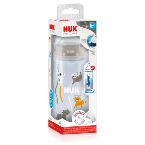 NUK Mamadeira Fc Temp. Control 300Ml S2 - Neutral Branco