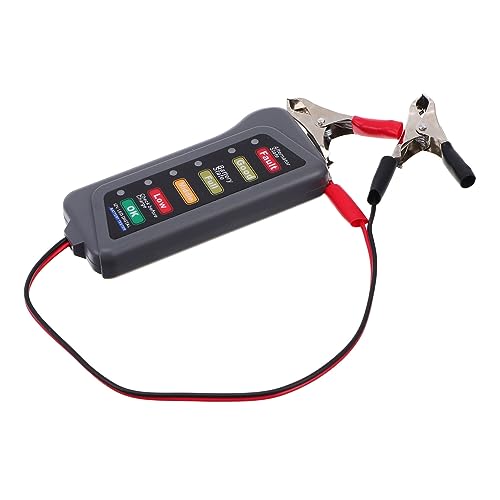 BUGUUYO 12V Motorcycle Battery Tester Car Automotive Alternator Charging Checker Compact Battery Condition Tester with LED Display for Cars Motorcycles and Electric Vehicles