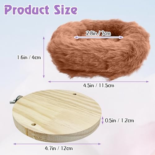 Image of Hamiledyi Bird Bed for Cage Plush Parrot Hanging Hammock Warm Bird Nest Parrot Nest House Snuggle Hut Birds Sleeping Bed Soft Warm Hammock for Parakeet Lovebird Cockatoos Budgies(Brown)