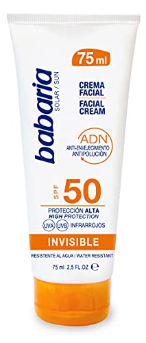 BABARIA Crema Solar Cream SPF50 Invisible 75ML Mixte, Negro, Seulement Cover