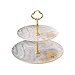 WANGQW Vassoio Torre con Supporto per Torta, Cake Stand Tower Rack di Frutta a 2 Livelli Cupcake Dessert Stand-Tea Party Serve Plotter per Matrimoni, Tea Party, cene FESTIVITÀ o Feste di Compleanno