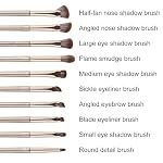 10 Stück Pinselset Makeup, Professionelles Make up Pinsel set, Puder Foundation Lidschatten Concealer Eyeshadow Schmink Pinsel Mit Schminktasche – Bild 2