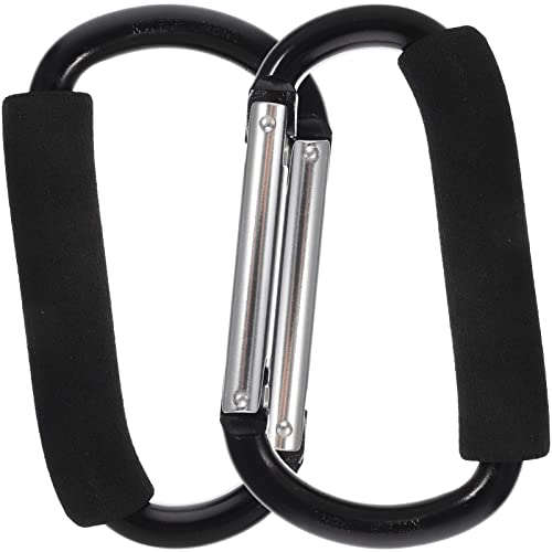 DOITOOL Travel Stroller Pram Bag Hooks Stroller Hooks for Hanging Bags and Shopping，2PCS Baby Stroller Hooks Clips,Mommy Hook Stroller Accessory Clip Large Carabiners Mommy Hook Purse Hook