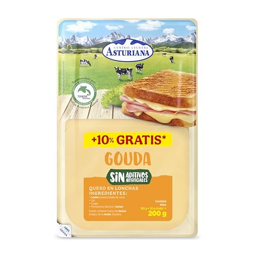 Lonchas Queso Gouda 180gr Central Lechera Asturiana