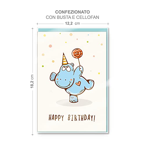 Biglietto COMPLEANNO BIMBO BAMBINO auguri | busta